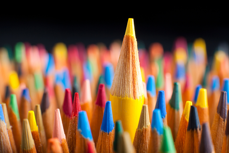 colored pencils getting creative with content for your painting contractor business